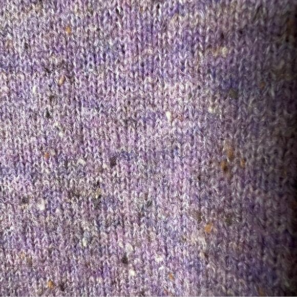 Well Worn Womens Mock Neck High Low Hem Purple Cozy Soft Nep Yarn Sweater Small - Picture 9 of 10